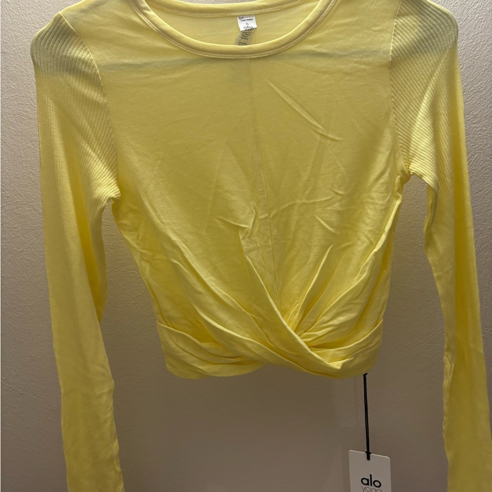 Yellow Long Sleeve Alo Tee